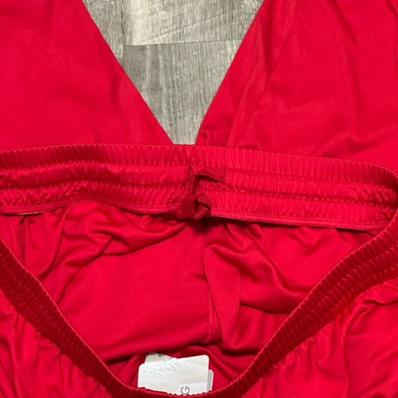 Mens Piqidig XL 40 - 42 Shorts Basketball Active Red Drawstring Fit Stretch NWT - Picture 6 of 10